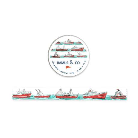 Ramus &amp; Co. - Red Boats Washi Tape

10 meters of lovable masking tape. A fashionable embellishment for projects, planners, notebooks, notecards, greeting cards, envelopes and invitations. Ramus &amp; Co. masking tape is safe to use on walls, tables, refrigerators, doors and windows. Irresistible designs that will find their way onto everything. Perfect for crafting and gifting!

15mm x 10m
Adhesive tape roll,
Shrink wrapped with unique label
Designed in USA, imported.

By Ramus &amp; Co.