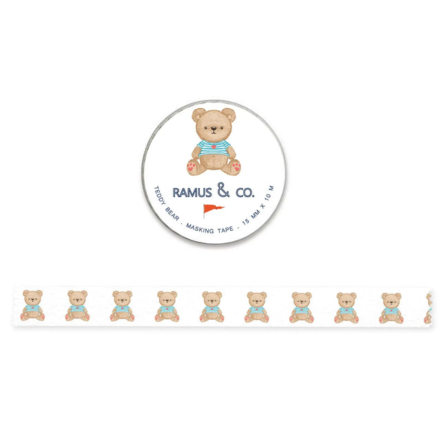 Ramus &amp; Co. - Teddy Bear Washi Tape

10 meters of lovable masking tape. A fashionable embellishment for projects, planners, notebooks, notecards, greeting cards, envelopes and invitations. Ramus &amp; Co. masking tape is safe to use on walls, tables, refrigerators, doors and windows. Irresistible designs that will find their way onto everything. Perfect for crafting and gifting!

15mm x 10m
Adhesive tape roll,
Shrink wrapped with unique label
Designed in USA, imported.

By Ramus &amp; Co.