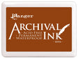 Ranger Archival Ink Jumbo InkPad - Sepia

Archival Inks™ provide long-lasting stamping results that are permanent on many surfaces. Get a crisp image that doesn't bleed over water-based inks and markers, acrylic paint, watercolors, Tim Holtz® Alcohol Ink and more.
