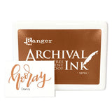 Ranger Archival Ink Jumbo InkPad - Sepia

Archival Inks™ provide long-lasting stamping results that are permanent on many surfaces. Get a crisp image that doesn't bleed over water-based inks and markers, acrylic paint, watercolors, Tim Holtz® Alcohol Ink and more.