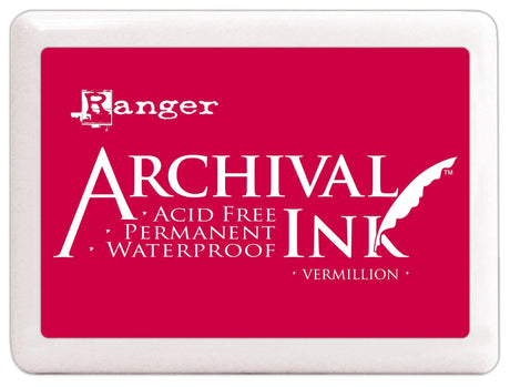 Ranger Archival Ink Jumbo InkPad - Vermillion

Archival Inks™ provide long-lasting stamping results that are permanent on many surfaces. Get a crisp image that doesn't bleed over water-based inks and markers, acrylic paint, watercolors, Tim Holtz® Alcohol Ink and more.