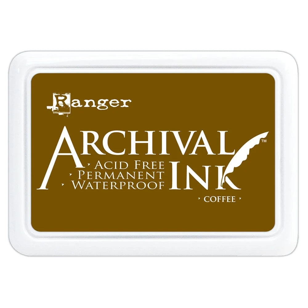 Ranger Archival Ink Pad - Coffee

Archival Inks™ provide lasting stamping results that are permanent on many surfaces. Get a crisp image that doesn't bleed over water-based inks, markers, acrylic paint, watercolors, and more. Pads can be easily re-inked with the coordinating Archival Ink Re-Inker.