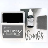 Ranger Archival Ink Pad - Graphite

Archival Inks™ provide lasting stamping results that are permanent on many surfaces. Get a crisp image that doesn't bleed over water-based inks, markers, acrylic paint, watercolors, and more. Pads can be easily re-inked with the coordinating Archival Ink Re-Inker.