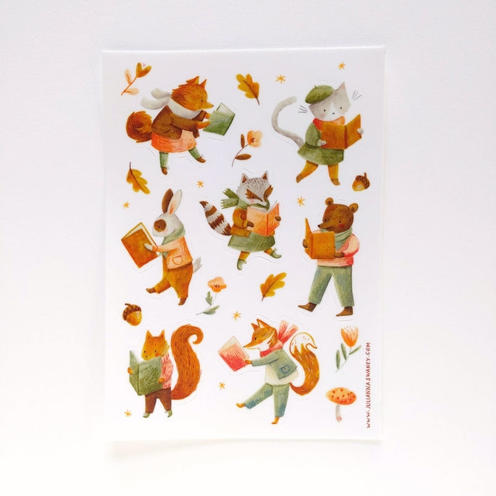 Library. Animal Sticker Reading Animals Sticker Sheet – Little Craft Place