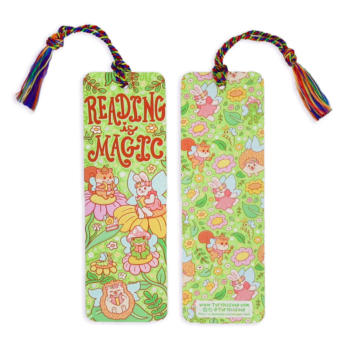 Hold your spot in style with our fun and funky bookmark collection! Whether you prefer romance, fantasy, or science fiction, our bookmarks will fit perfectly between the pages of your favorite novel.

🐢 Bookmark is printed on sustainably-sourced premium ultra-thick card stock with soft-touch matte texture

🐢 Unique design on the front and back

🐢 Bookmark measures 2" x 6"

🐢 Copyright © 2025 Turtle's Soup. All Rights Reserved.