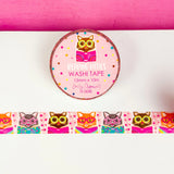 ✦ DETAILS ✦

Size: 15mm width x 10m length &nbsp;
Removable Washi Tape
Slightly Transparent
Features my hand drawn design as a repeat pattern