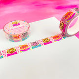 ✦ DETAILS ✦

Size: 15mm width x 10m length &nbsp;
Removable Washi Tape
Slightly Transparent
Features my hand drawn design as a repeat pattern