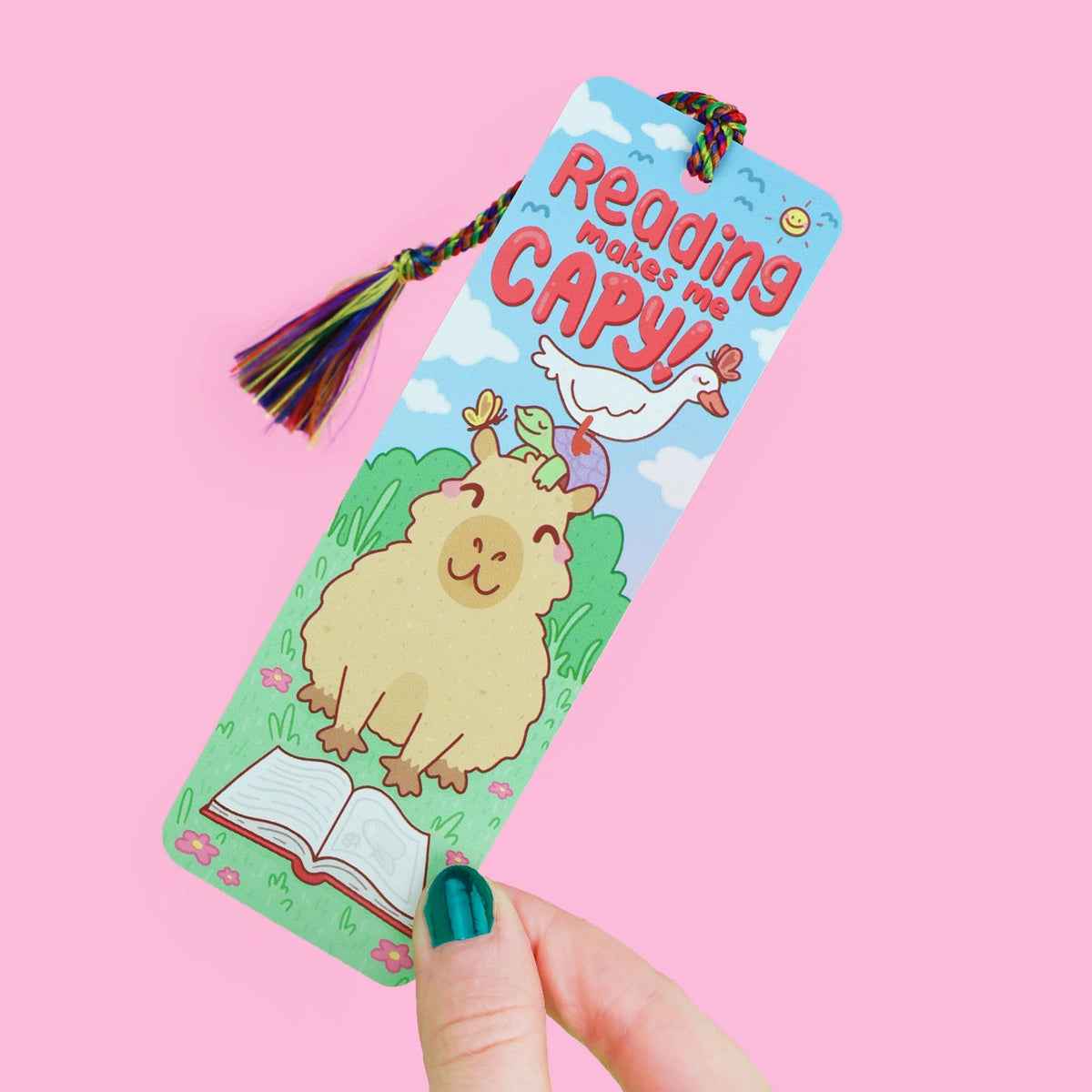 Reading Makes Me Capy Bookmark with Tassel – Little Craft Place