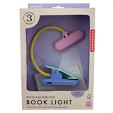Rechargeable Led Book Light

Colorful book light clips most anywhere, including books, desks, and computers. It also features multiple light settings and a non-slip base.

USB -C charging cable included.&nbsp;