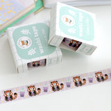 Red Panda Bubble Tea Washi Tape