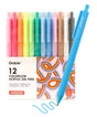 Discover our Retractable Colorflow Acrylic Gel Pen Set with 12 vibrant colors and anti-dry acrylic ink for smooth writing on any paper. Perfect for journaling, doodling, and coloring, these pens provide precision for all your creative projects.