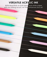 Discover our Retractable Colorflow Acrylic Gel Pen Set with 12 vibrant colors and anti-dry acrylic ink for smooth writing on any paper. Perfect for journaling, doodling, and coloring, these pens provide precision for all your creative projects.