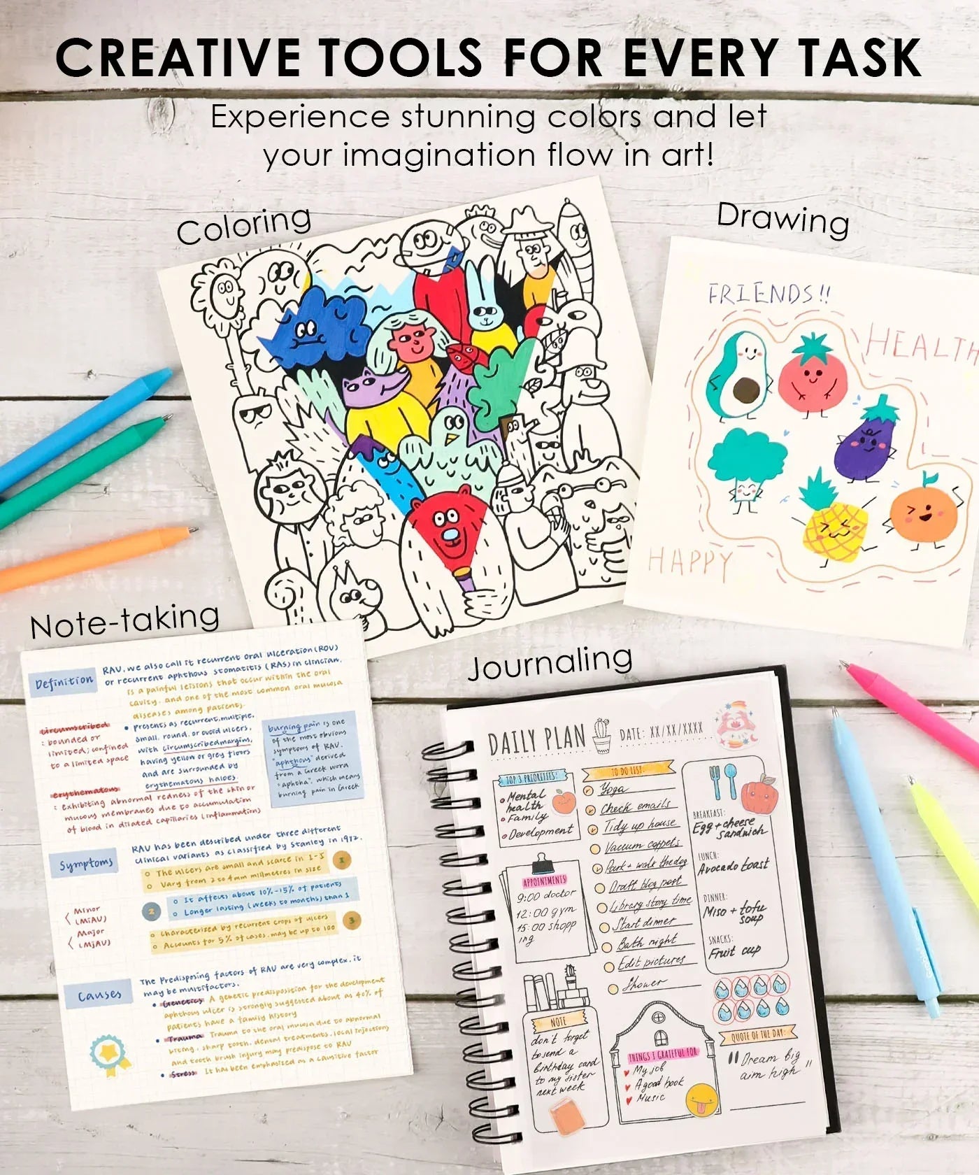 Discover our Retractable Colorflow Acrylic Gel Pen Set with 12 vibrant colors and anti-dry acrylic ink for smooth writing on any paper. Perfect for journaling, doodling, and coloring, these pens provide precision for all your creative projects.