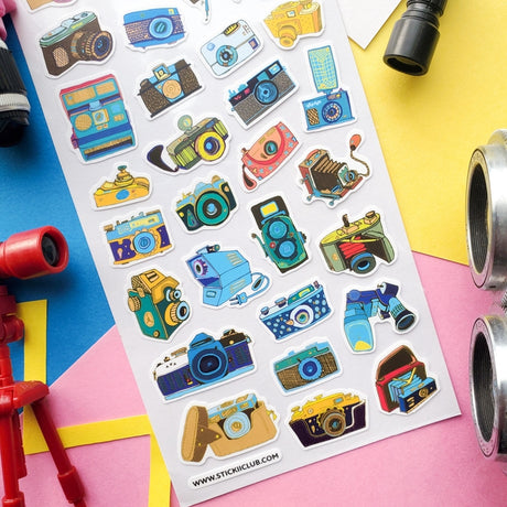 Last Chance! Retro Cameras Sticker Sheet
