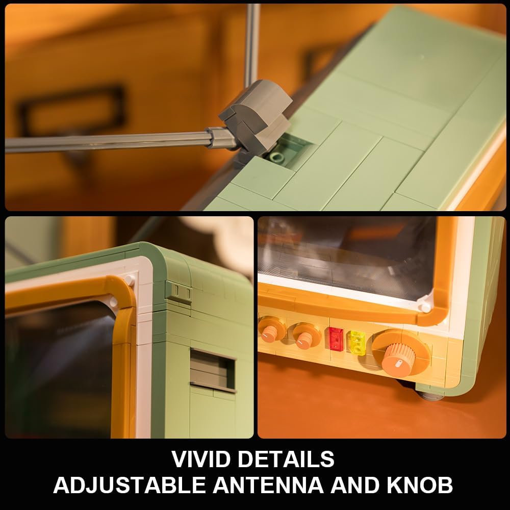 Retro Nostalgic Tv Building Bricks