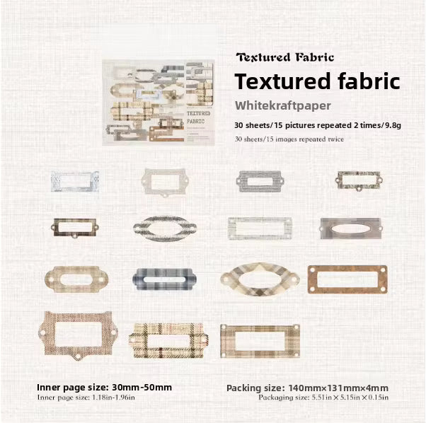 Classic retro card slot with vintage texture stickers that instantly transform your pages into a retro style. These can be used creatively and paired with a 3D mechanism to make your handbag full of vintage surprises!