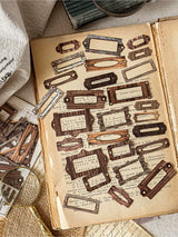 Classic retro card slot with vintage texture stickers that instantly transform your pages into a retro style. These can be used creatively and paired with a 3D mechanism to make your handbag full of vintage surprises!