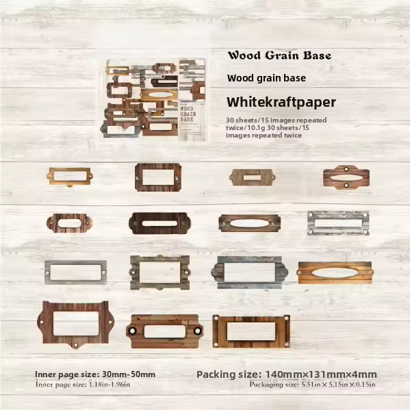 Classic retro card slot with vintage texture stickers that instantly transform your pages into a retro style. These can be used creatively and paired with a 3D mechanism to make your handbag full of vintage surprises!