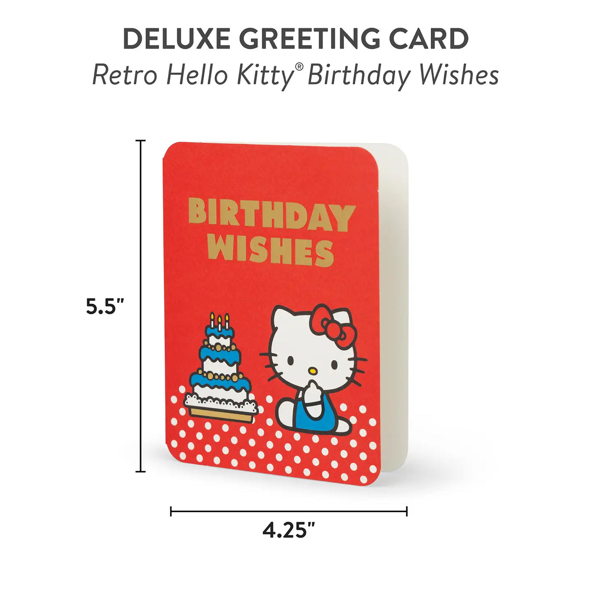 Retro Hello Kitty Birthday Wishes Deluxe Greeting Card