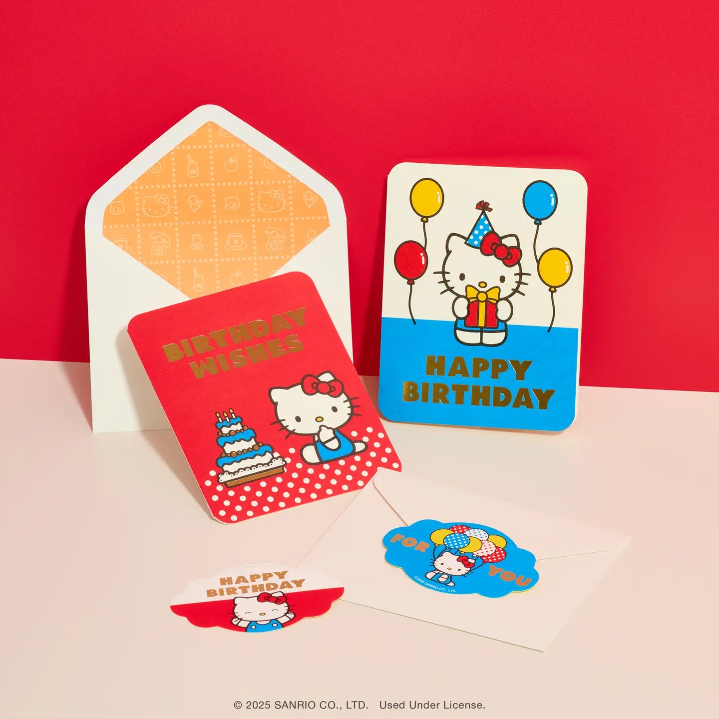 Retro Hello Kitty Happy Birthday Deluxe Greeting Card