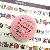 Flower Mini:

Our new mini washi is finally here! This is one of our most famous washi groups since it's just so easy to use and no one can resist a mini tape :)

Choose from the following products:
• Flower Mini Washi Tape

𝐌𝐚𝐭𝐞𝐫𝐢𝐚𝐥𝐬:
• Washi Tape

𝐒𝐢𝐳𝐞:
• 10 mm x 50 mm; 20 cm Loop