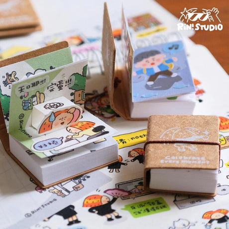 This probably is one of the cutest product our studio have ever made. The mini notebook can basically fit anywhere, and you can either write down some fun topics or put in some of the stickers in the notebook to show case your unique side.

Grab the mini notebook and show your own style!

1.2x 1.6 inches
Cover by kraft paper &amp; inner page by 115g high quality paper
60 blank pages