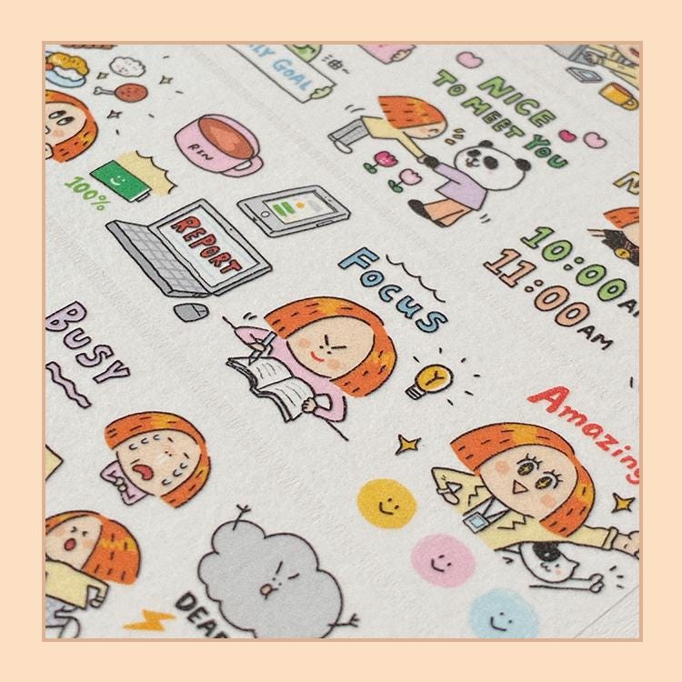 RiN! Studio - Office Life Washi Tape

Volume 3: Today we bring you the <work diary=""> category, which has captured the beautiful life Rin is experiencing everyday at work:)

Materials: Washi tape on release paper&nbsp;

Full roll: 3cm wide x 5m long&nbsp;</work>