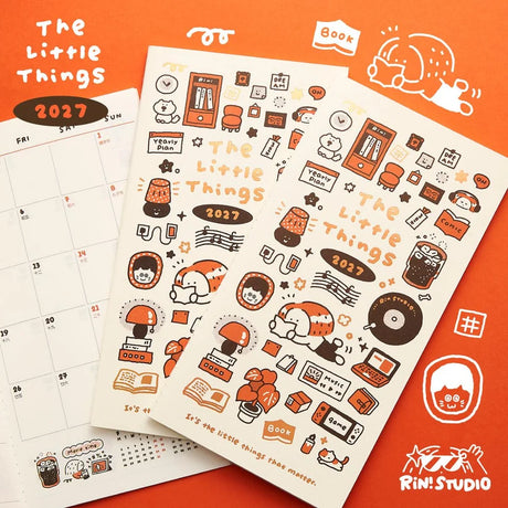 TN Size Monthly Planner · 48 pages Monthly, slim, and sized for a Traveler's Notebook - light enough to actually leave the house with you. For anyone who wants the plan without the weight. It's the little things that matter.