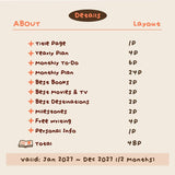 TN Size Monthly Planner · 48 pages Monthly, slim, and sized for a Traveler's Notebook - light enough to actually leave the house with you. For anyone who wants the plan without the weight. It's the little things that matter.