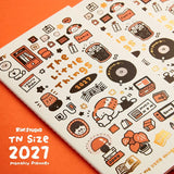 TN Size Monthly Planner · 48 pages Monthly, slim, and sized for a Traveler's Notebook - light enough to actually leave the house with you. For anyone who wants the plan without the weight. It's the little things that matter.