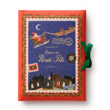 North Pole bound! Pen letters to Santa with this set of 12 illustrated notecards, including matching envelopes tucked inside a folio-style folder that closes with a ribbon.