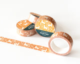 Celebrate your love for cats with our Whimsical Cats Washi Tape. Featuring an adorable design of playful cats amidst floral patterns on a warm mustard background, this washi tape is perfect for adding a touch of feline charm to your scrapbooking, journaling, card making, and other DIY projects. Measuring 10 meters in length, this washi tape is durable and easy to tear, making it ideal for both kids and adults. The delightful cat design is sure to bring joy and creativity to any project.