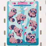 River Raccoon Vinyl Sticker Sheet