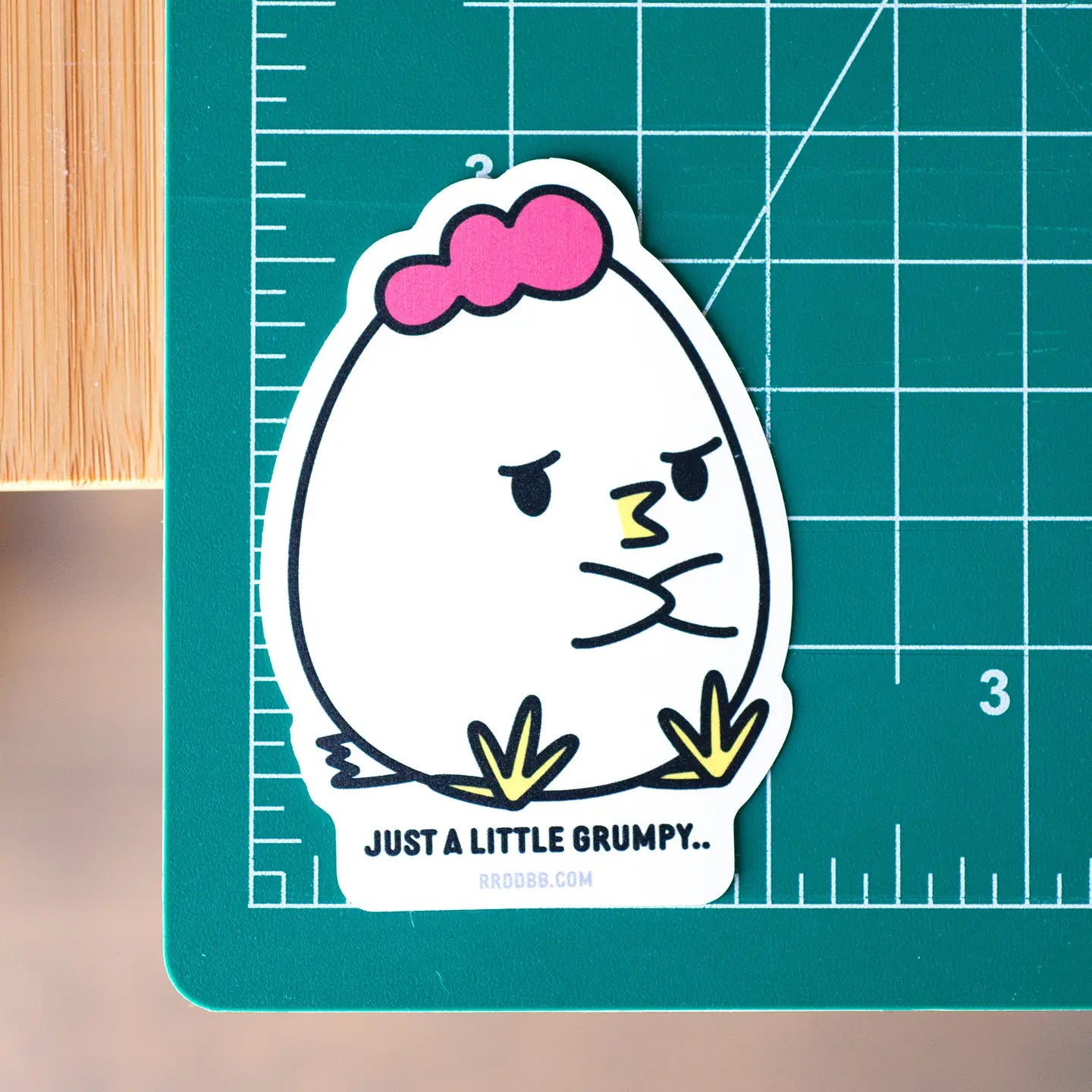 Grumpy Chicken is ready to gripe about all the things.

Printed on premium, durable weatherproof vinyl. Great for planners, bullet journals, laptop, water bottles, anywhere!&nbsp;

This sticker is approximately 2x2.8".