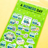 Robot Dance Battle A Bizness Day Sticker Sheet