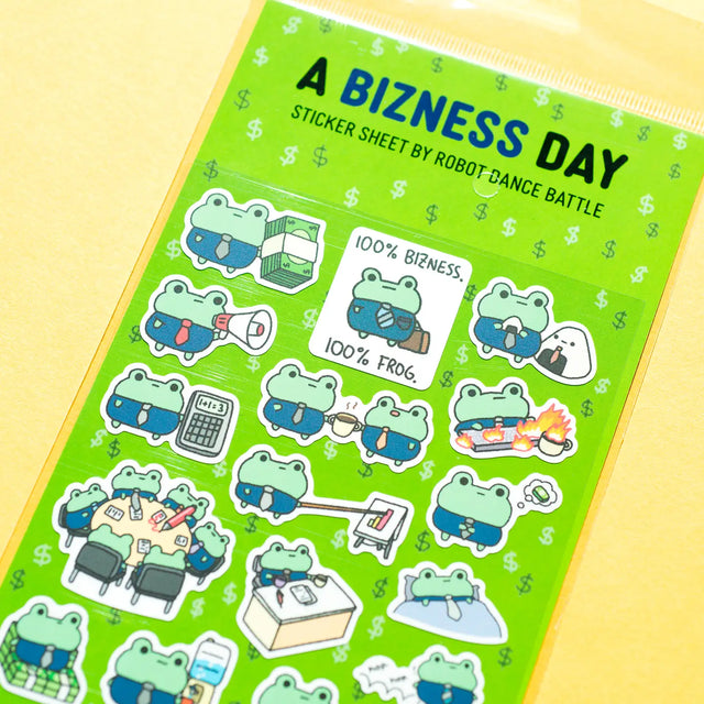 Robot Dance Battle A Bizness Day Sticker Sheet