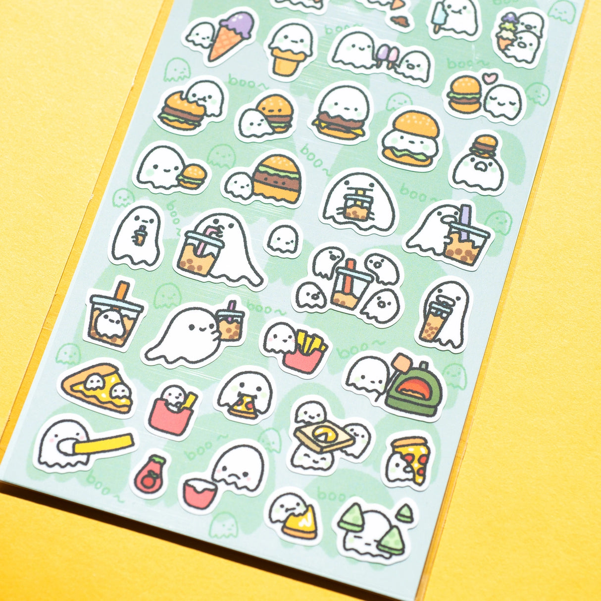 Robot Dance Battle A Ghost Day Sticker Sheet