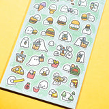 Robot Dance Battle A Ghost Day Sticker Sheet