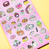 Robot Dance Battle A Sweet Day Glitter Sticker Sheet
