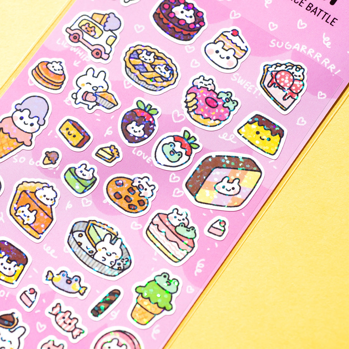 Robot Dance Battle A Sweet Day Glitter Sticker Sheet 