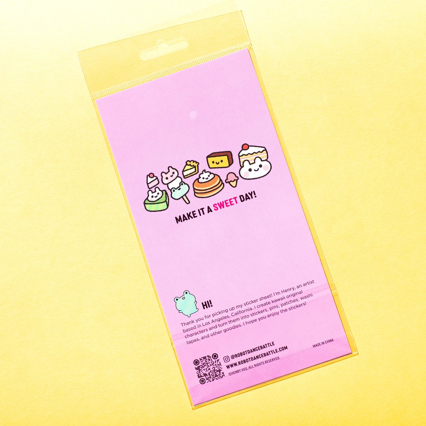 Robot Dance Battle A Sweet Day Glitter Sticker Sheet