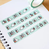 Robot Dance Battle Boba Ghosts Washi Tape