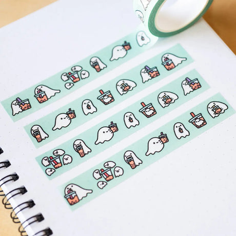 Robot Dance Battle Boba Ghosts Washi Tape