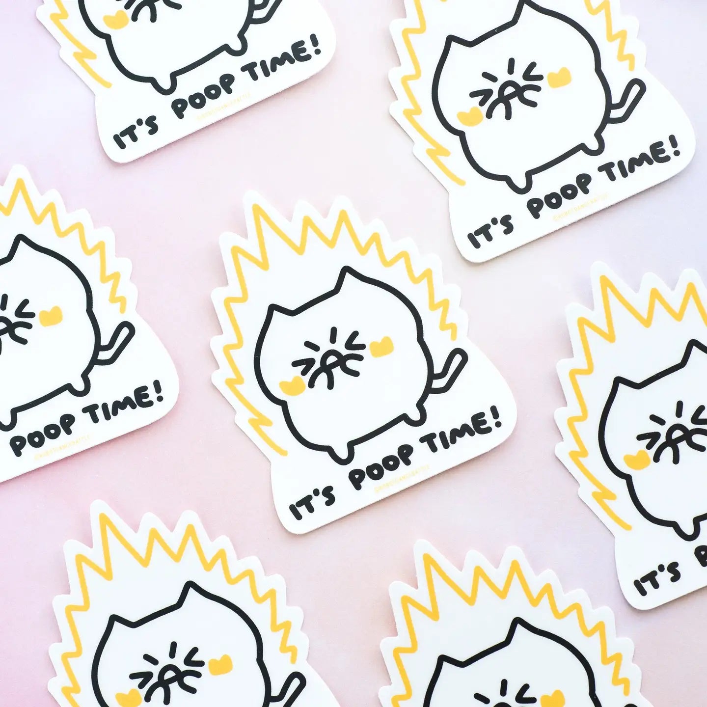 Robot_Dance_Battle It's Poop Time Cat Sticker