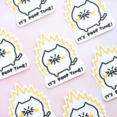 Get fired up to... poop!

Printed on premium vinyl with a UV laminate to protect it from the sun. Great for planners, bullet journals, laptop, water bottles, anywhere!

Each sticker is approximately 2.4x3".