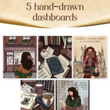 Step into the world of classic literature with the Dark Academia All Booked Up Journal. Perfect as a book journal, reading planner, or book planner, it’s designed for those who love the charm of old libraries and the allure of Dark Academia. Capture your reading lists, reflections, goals, and inspirations in this elegant companion that blends style with function. Enhance your literary journey with every page.

Track Your Reading Journey:&nbsp;The&nbsp;Book List&nbsp;section allows you to document titles, au