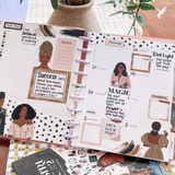 Rongrong Sticker Book - Black Girl Magic 2

Unleash the Essence of Black Girl Magic with our Exclusive Black Girl Magic Sticker Book #2. Designed with a mesmerizing black and gold theme, this sticker collection is not just an accessory but a powerful symbol of Black women's empowerment, strength, and resilience.

Empowering Design:&nbsp;Each sticker in our Black Girl Magic Sticker Book #2 is crafted to celebrate the beauty, grace, and indomitable spirit of Black women. These stickers are more than just deco