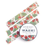 Our strawberry washi is a lightweight decorative tape printed on mulberry paper. It is removable and leaves no residue, making it perfect for scrapbooking, stationery, crafts and more.