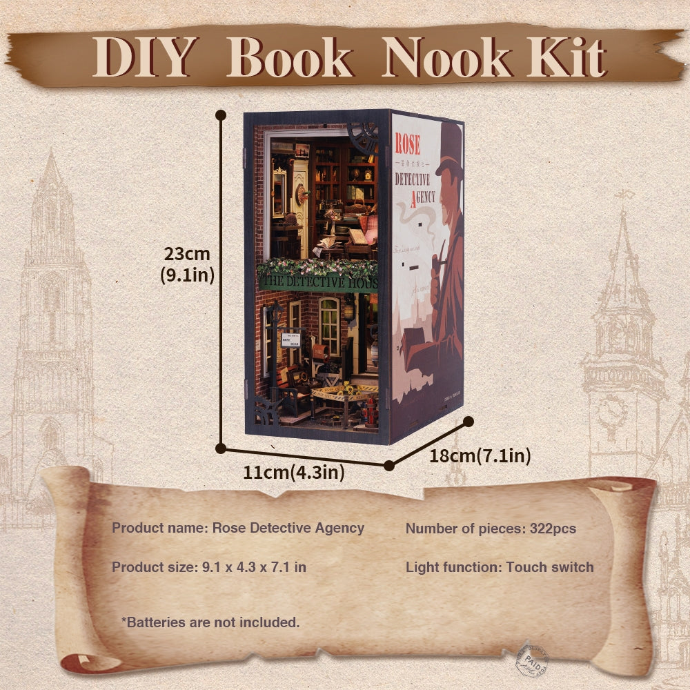 Book Nook Kit: Rose Detective Agency with Dust Cover – Little