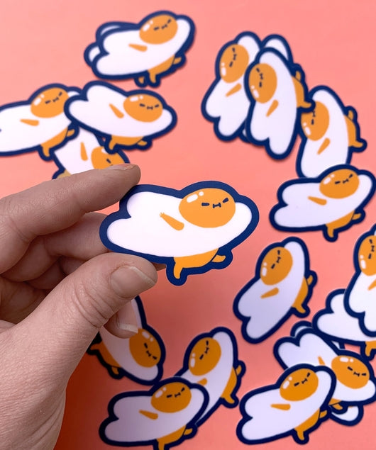 Runny Egg Vinyl Sticker
